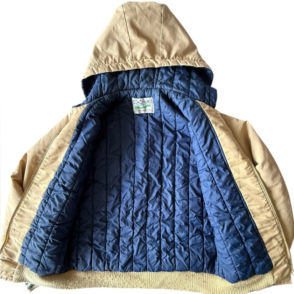 Vintage Wrangler Workwear Hooded Jacket, Medium USA 70s 80s - Picture 4 of 9